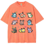 Vintage Cute Chibi Eeveelutions PKM Graphic T-Shirt