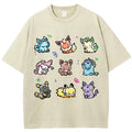 Vintage Cute Chibi Eeveelutions PKM Graphic T-Shirt