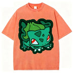 Cute Bulbasaur Unisex Vintage Washed Tee