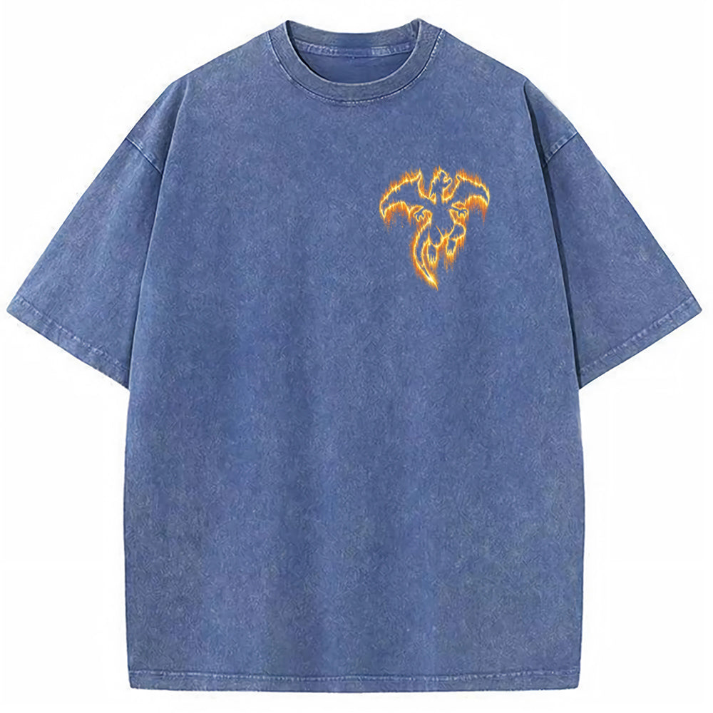 Flame Charizard Fire Silhouette Vintage T-Shirt | Pokemon Anime