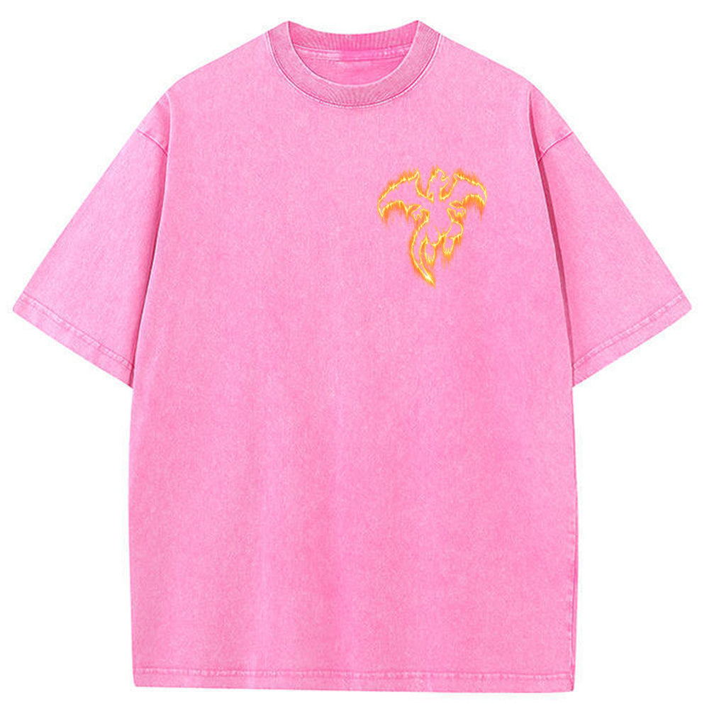 Flame Charizard Fire Silhouette Vintage T-Shirt | Pokemon Anime