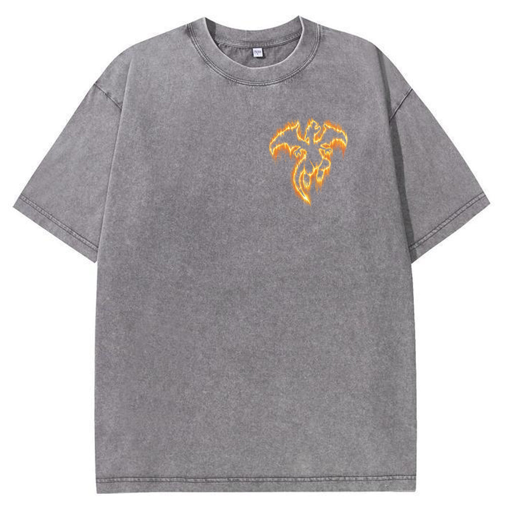 Flame Charizard Fire Silhouette Vintage T-Shirt | Pokemon Anime