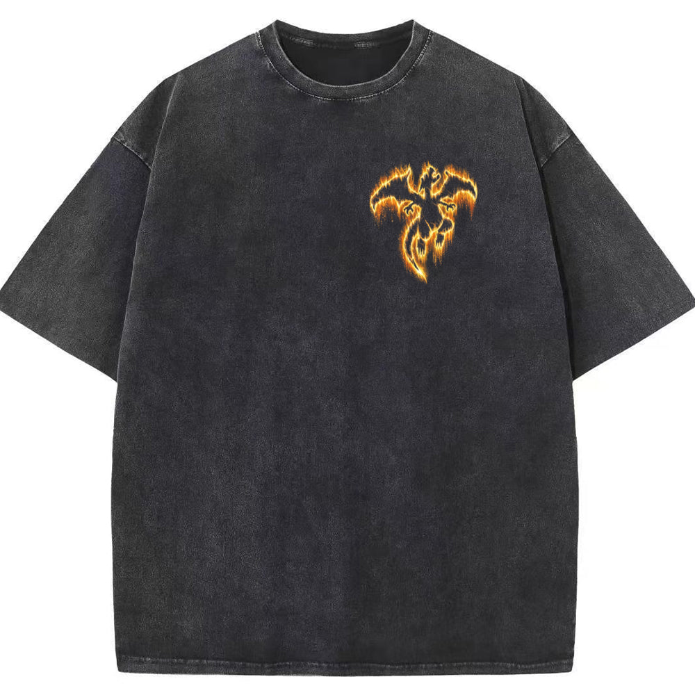Flame Charizard Fire Silhouette Vintage T-Shirt | Pokemon Anime