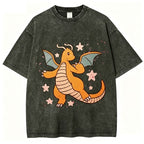 Pok¡§|mon Dragonite Unisex Vintage Washed Tee