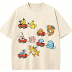Pok¡§|mon Advanced Form Unisex Vintage Washed Tee