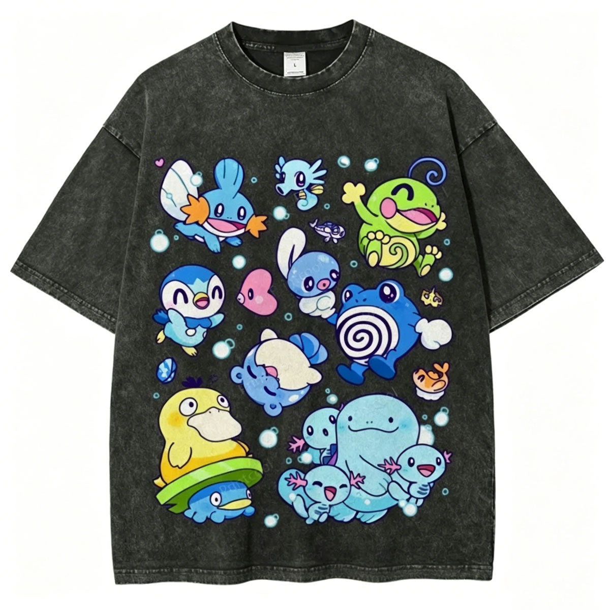 Pok¡§|mon Weaving Unisex Vintage Washed Tee