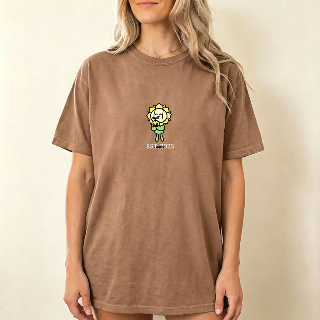 Cute Parent & Kid Sunflora Vintage Washed T-Shirt
