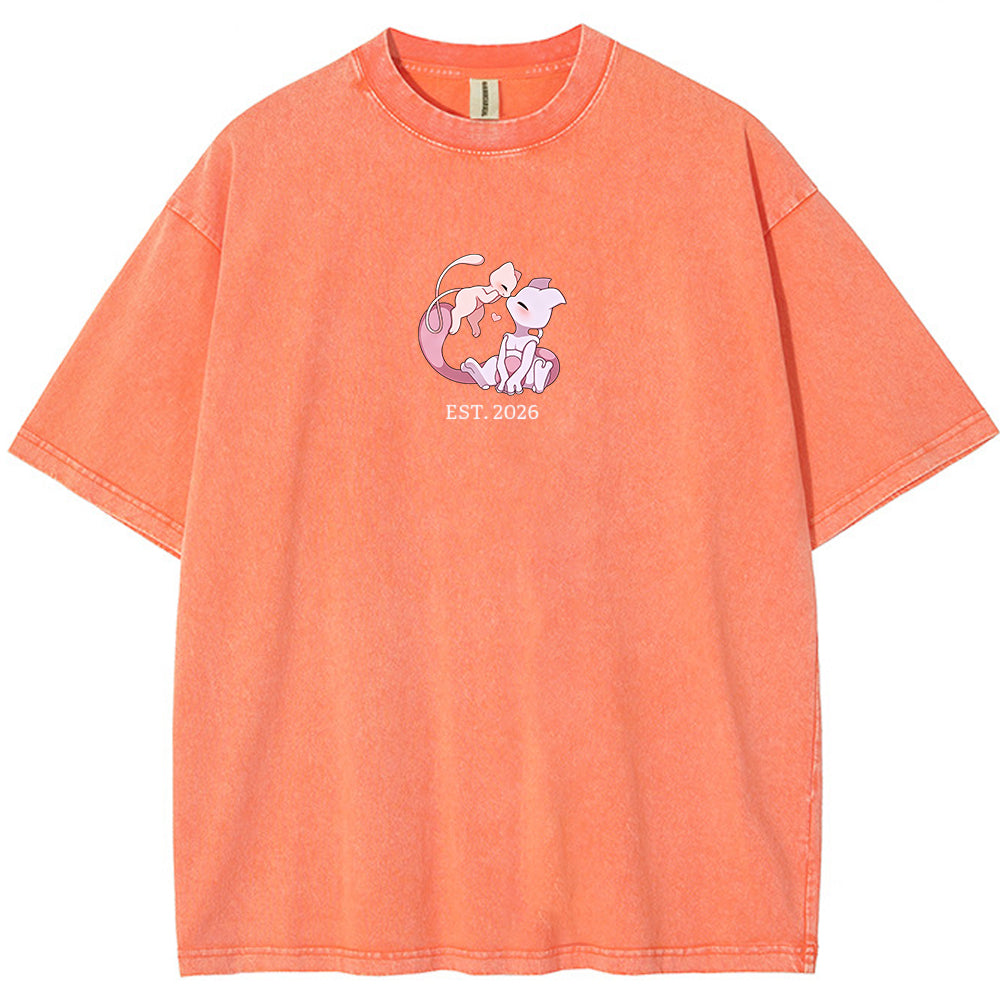 Cute Parent & Kid Mewtwo Vintage T-Shirt