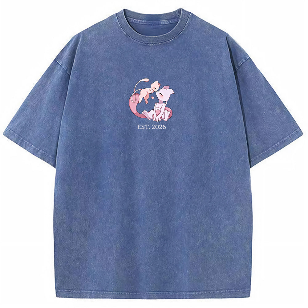 Cute Parent & Kid Mewtwo Vintage T-Shirt