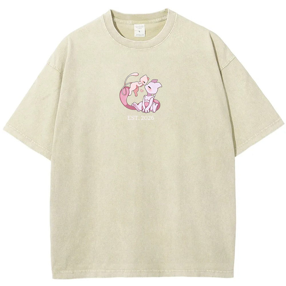 Cute Parent & Kid Mewtwo Vintage T-Shirt