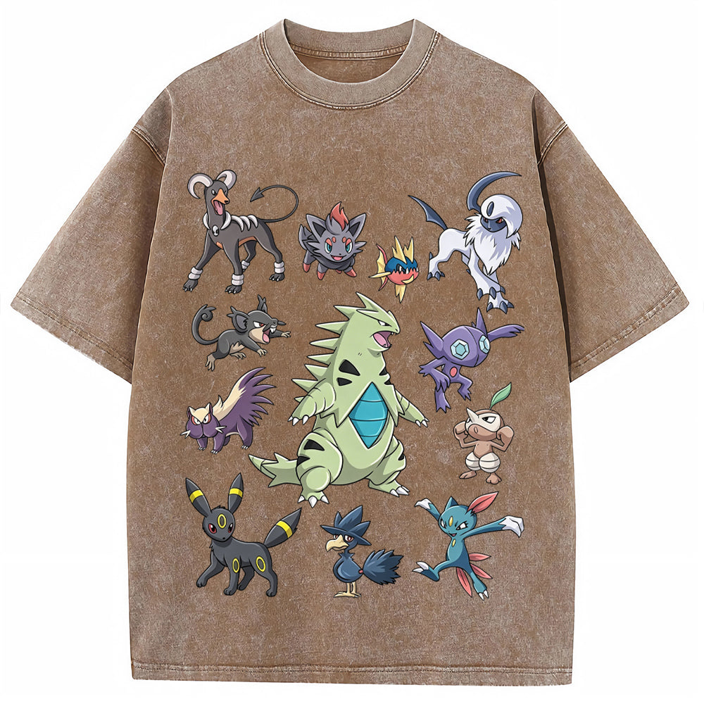 Dark Type Shadow Pokemon Collage Vintage T-Shirt | Pokemon Anime