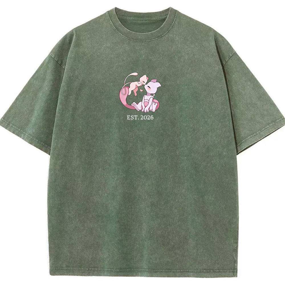 Cute Parent & Kid Mewtwo Vintage T-Shirt