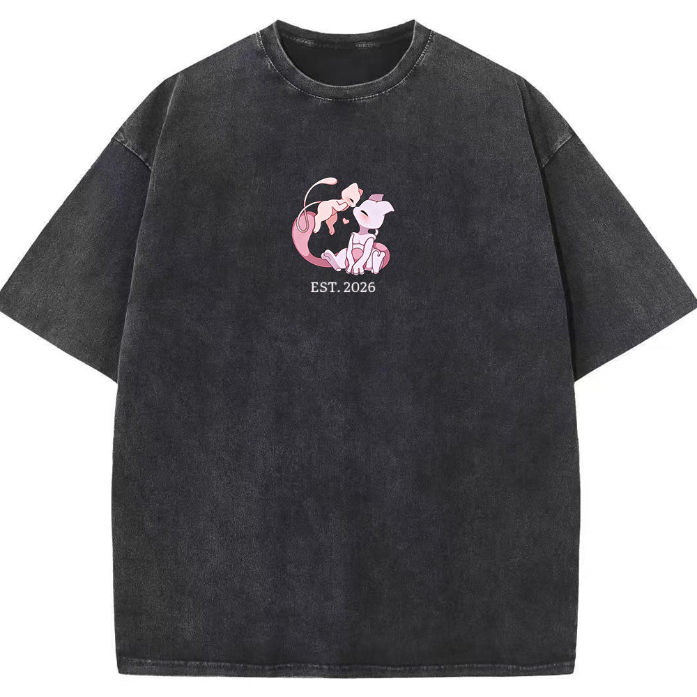 Cute Parent & Kid Mewtwo Vintage T-Shirt