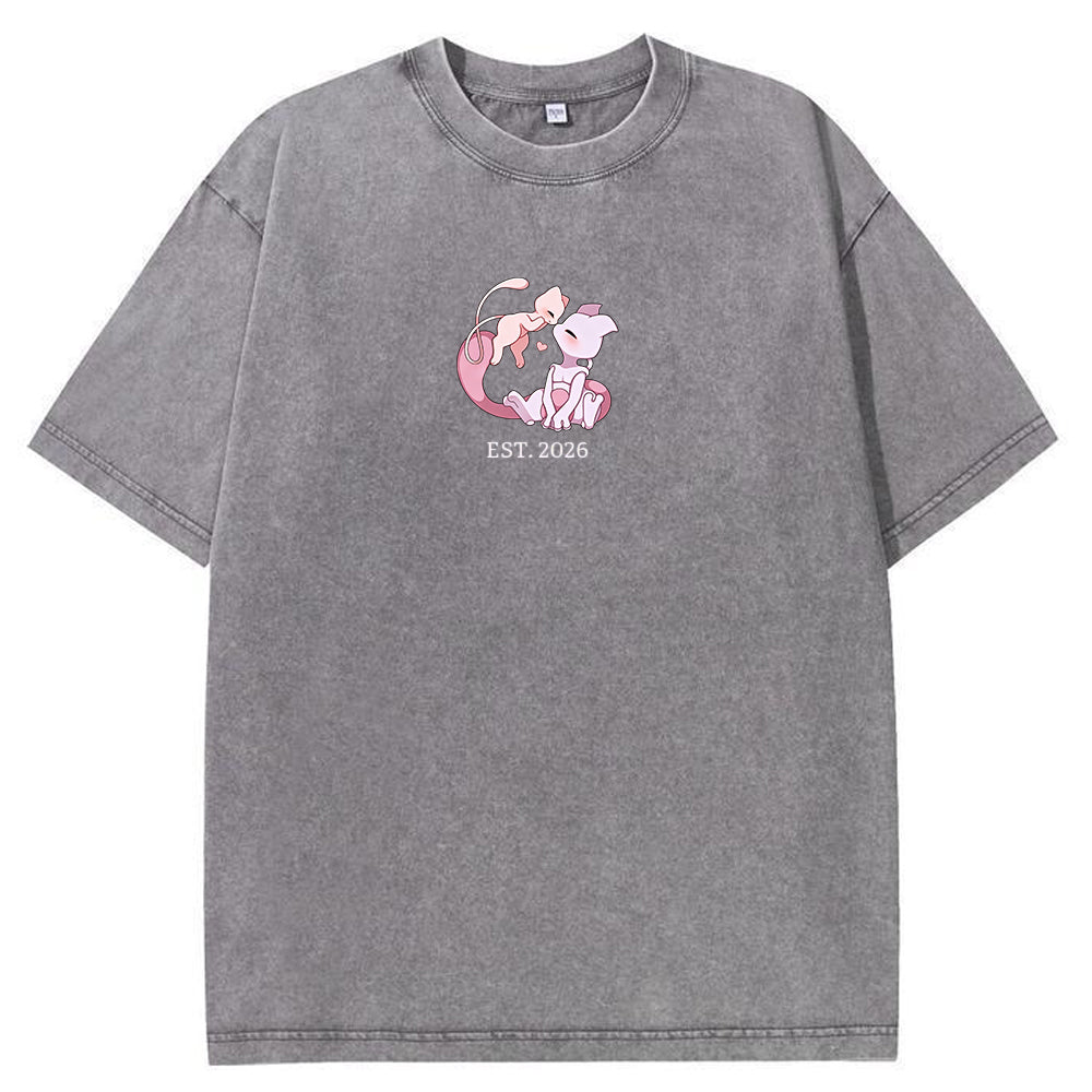 Cute Parent & Kid Mewtwo Vintage T-Shirt