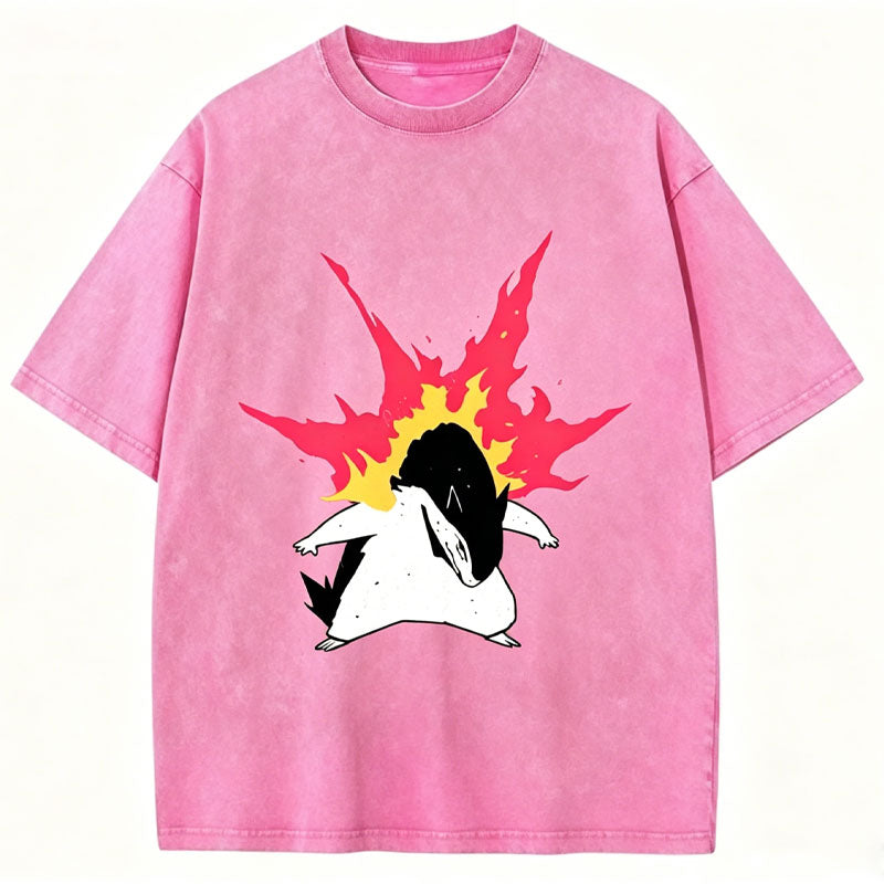 Pok¡§|mon Typhlosion Unisex Vintage Washed Tee