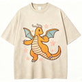 Pok¡§|mon Dragonite Unisex Vintage Washed Tee