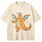 Pok¡§|mon Dragonite Unisex Vintage Washed Tee