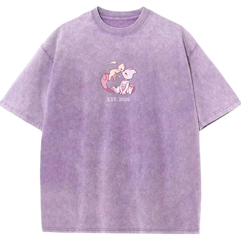 Cute Parent & Kid Mewtwo Vintage T-Shirt