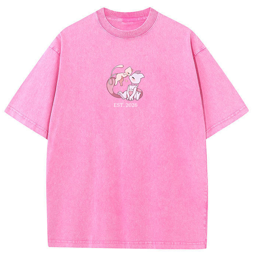 Cute Parent & Kid Mewtwo Vintage T-Shirt
