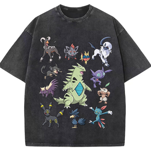 Dark Type Shadow Pokemon Collage Vintage T-Shirt | Pokemon Anime