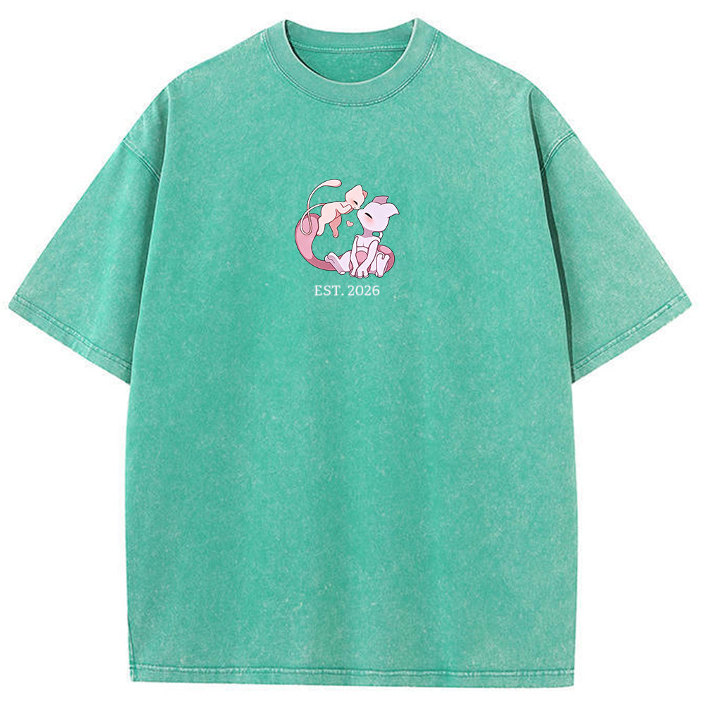 Cute Parent & Kid Mewtwo Vintage T-Shirt