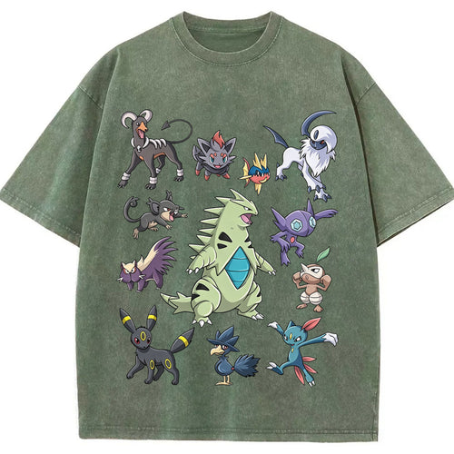 Dark Type Shadow Pokemon Collage Vintage T-Shirt | Pokemon Anime