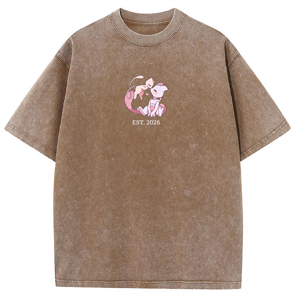 Cute Parent & Kid Mewtwo Vintage T-Shirt