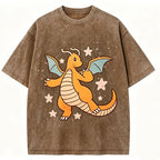 Pok¡§|mon Dragonite Unisex Vintage Washed Tee