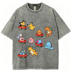Pok¡§|mon Advanced Form Unisex Vintage Washed Tee