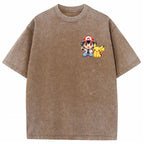 Mini Trainer Pikachu Left Chest Oversized Tee