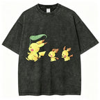 Cute Pikachu Trio Unisex Vintage Tee
