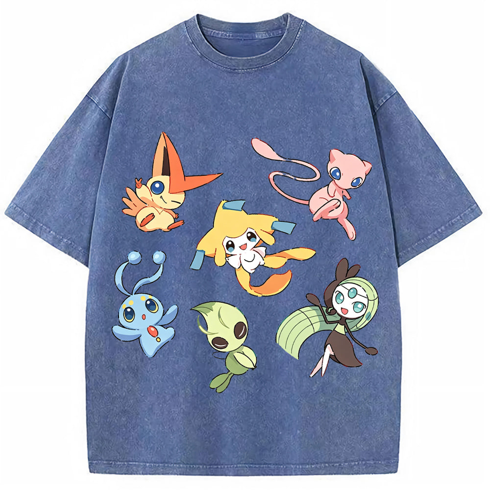 Mythical Legendary Pokemon Collage Vintage T-Shirt | Pokemon Anime