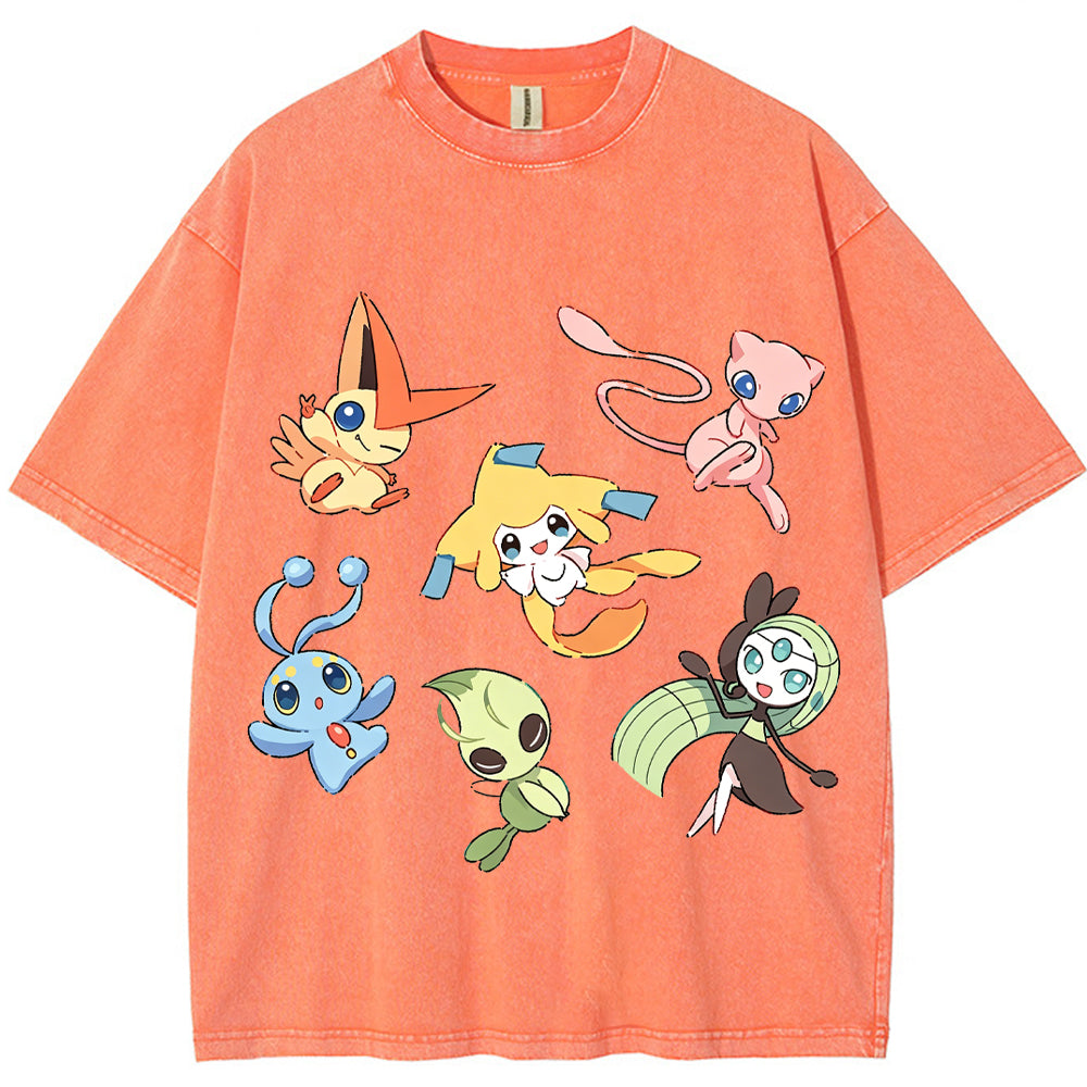 Mythical Legendary Pokemon Collage Vintage T-Shirt | Pokemon Anime