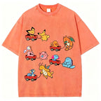 Pok¡§|mon Advanced Form Unisex Vintage Washed Tee