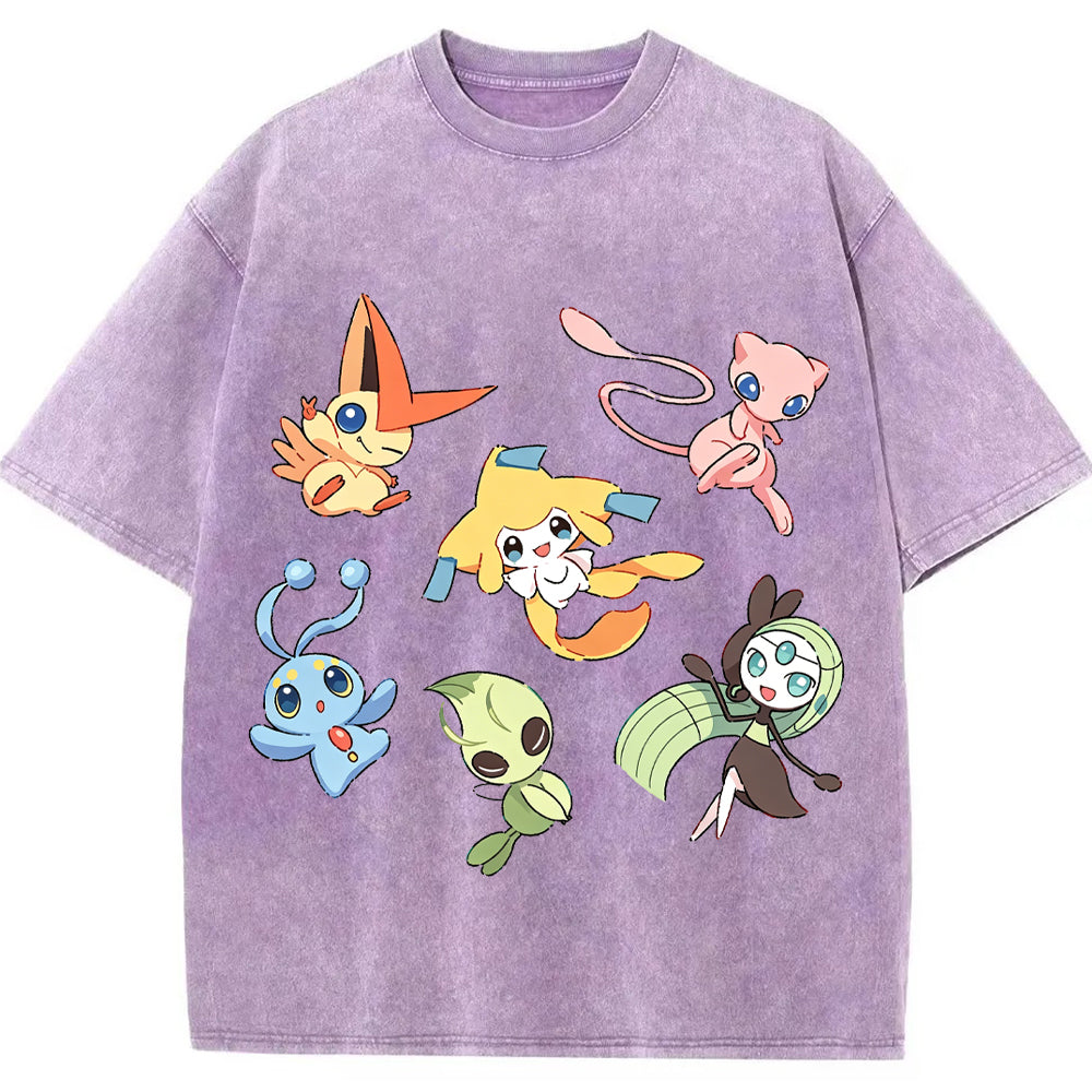 Mythical Legendary Pokemon Collage Vintage T-Shirt | Pokemon Anime