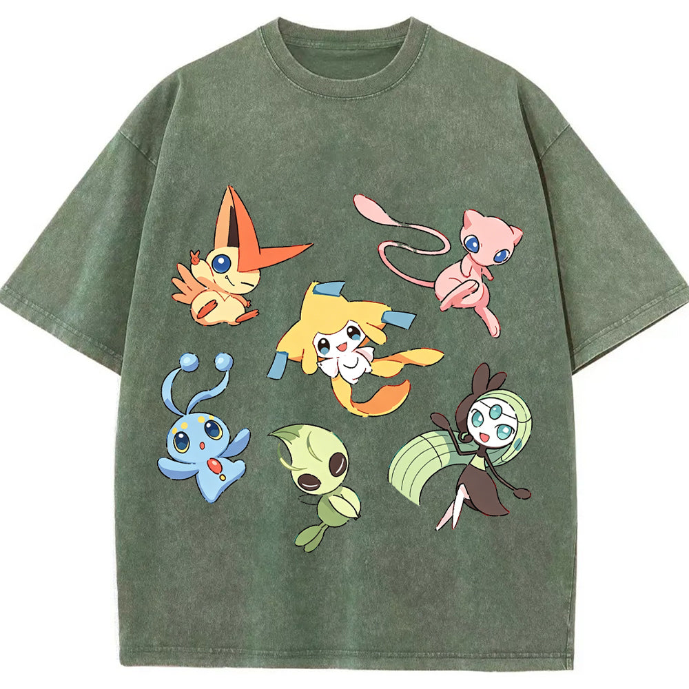 Mythical Legendary Pokemon Collage Vintage T-Shirt | Pokemon Anime