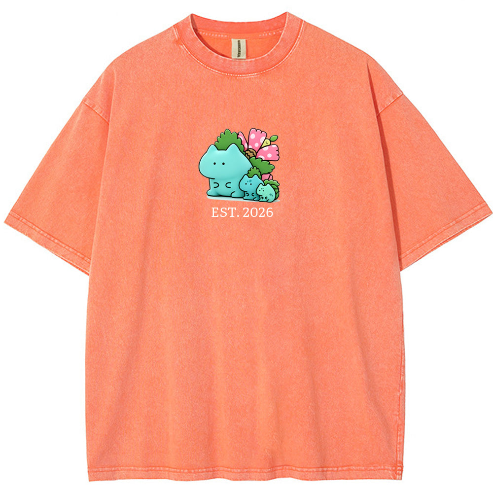 Cute Parent & Kid Bulbasaur Vintage T-Shirt