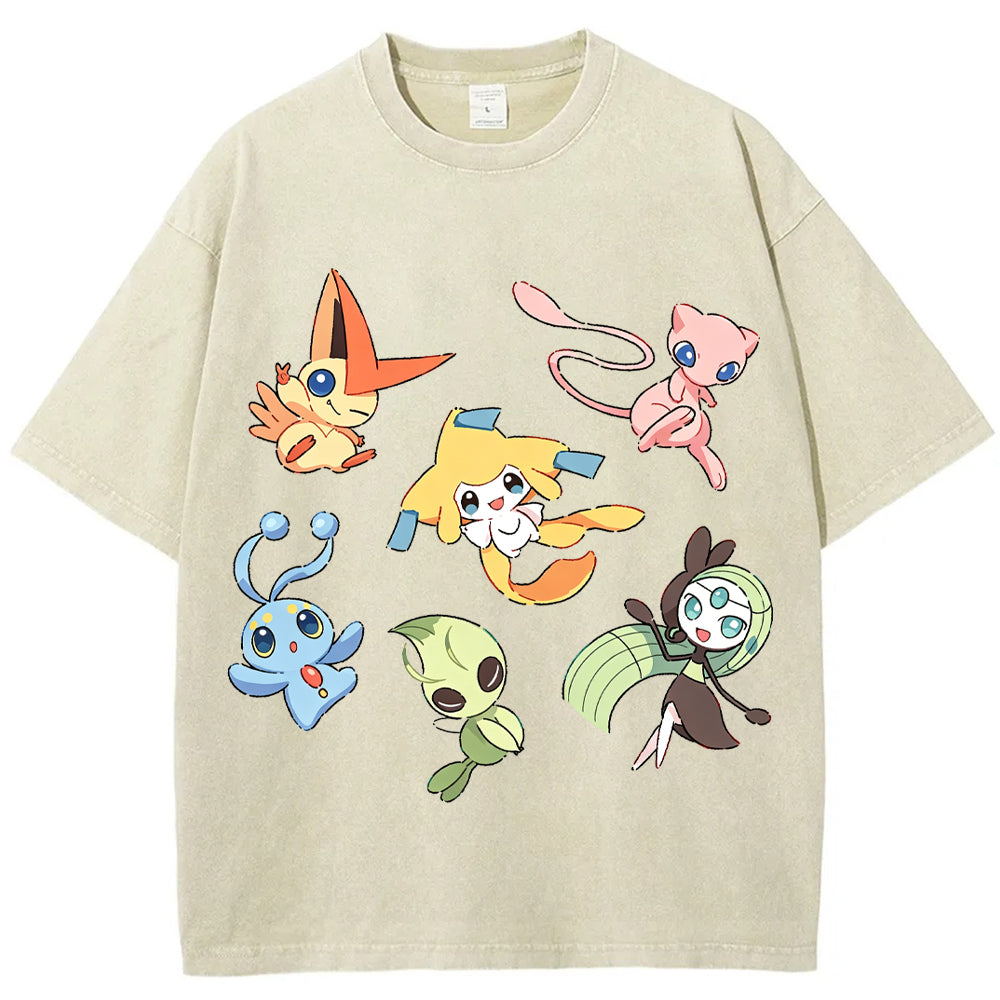 Mythical Legendary Pokemon Collage Vintage T-Shirt | Pokemon Anime