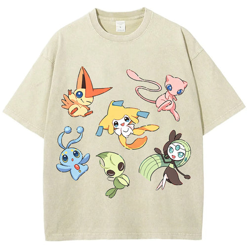 Mythical Legendary Pokemon Collage Vintage T-Shirt | Pokemon Anime