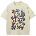 Black Dark Dragon Evolution Squad Cartoon Tee | Pokemon Anime