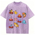 Pok¡§|mon Advanced Form Unisex Vintage Washed Tee