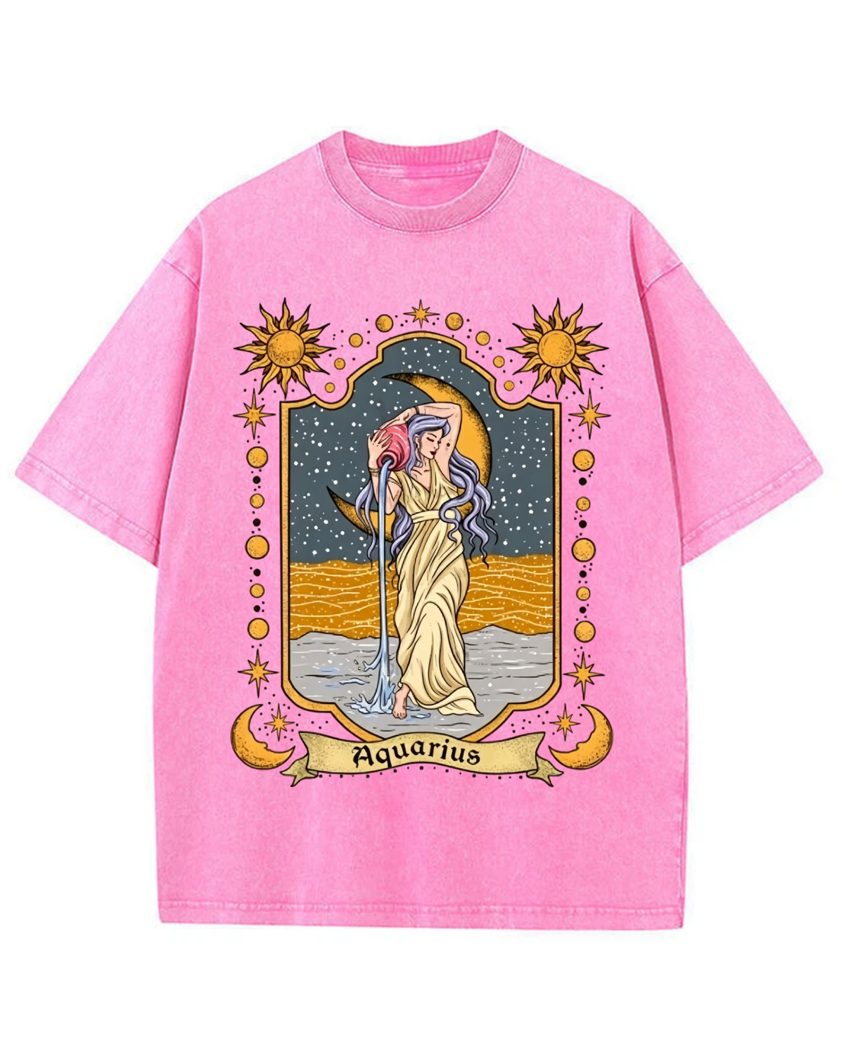 Aquarius Celestial Graphic T-Shirt