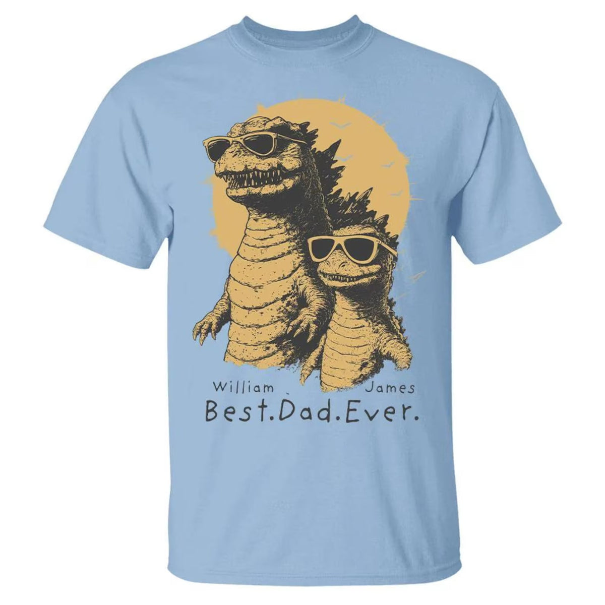 Personalized Best Dad Ever Dadzilla T-Shirt Father Day Gifts for Dad Funny Papa Tshirt Cool Daddy Dinosaur Tee