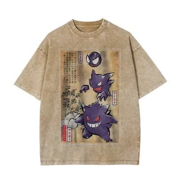 Ukiyoe Haunter Pokemon Anime Vintage Tee | Pokemon