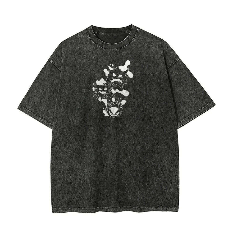 Unisex Fit Washed T-Shirt Pok¡§|mon